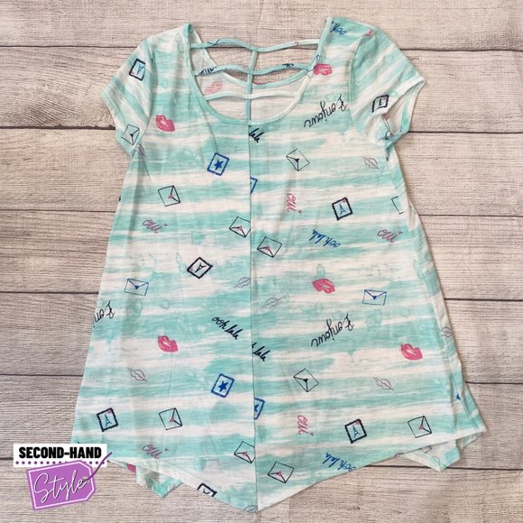 SO Girls Sz12 (Set of Two) Tunic-Length "Legging Tee" Short-Sleeve Tees - Picture 3 of 5